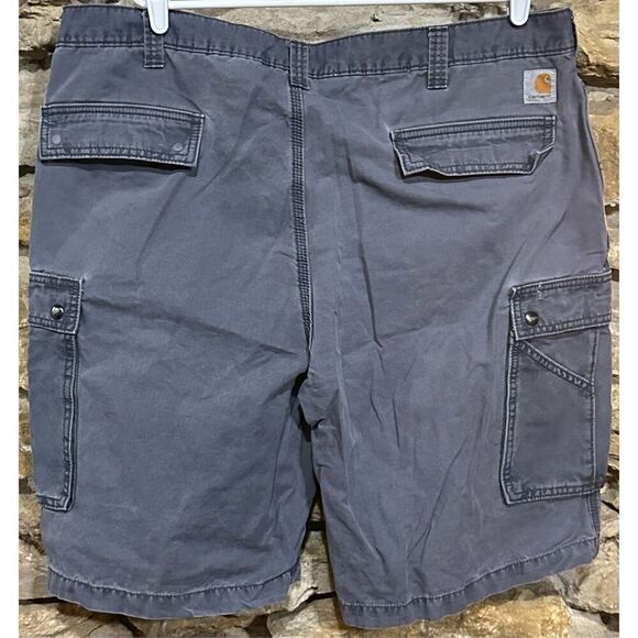 Men’s Grey Carhartt Carpenter Cargo Work Utility Gorpcore Relaxed Fit Shorts Siz - Picture 4 of 5